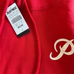 New Primitive X Sriracha Huy Fong Men's Red and White Hoodie Pullover